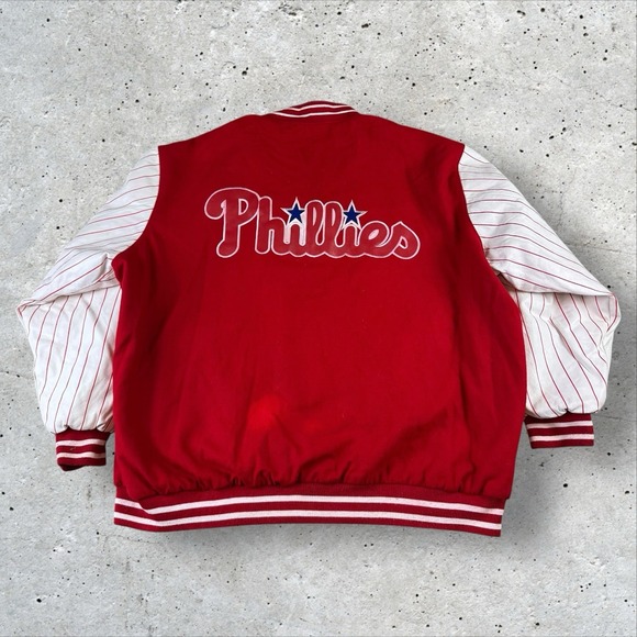 Philadelphia Phillies Reversible Jeff Hamilton JH Design Varsity Jacket 6XL Rare - Picture 2 of 10